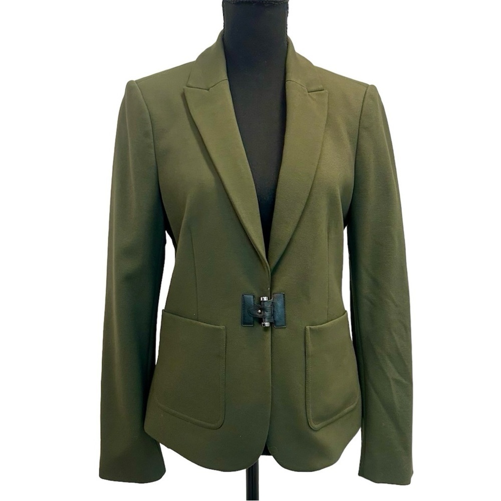 RW&CO green buckle front single breasted blazer Sz NWOT